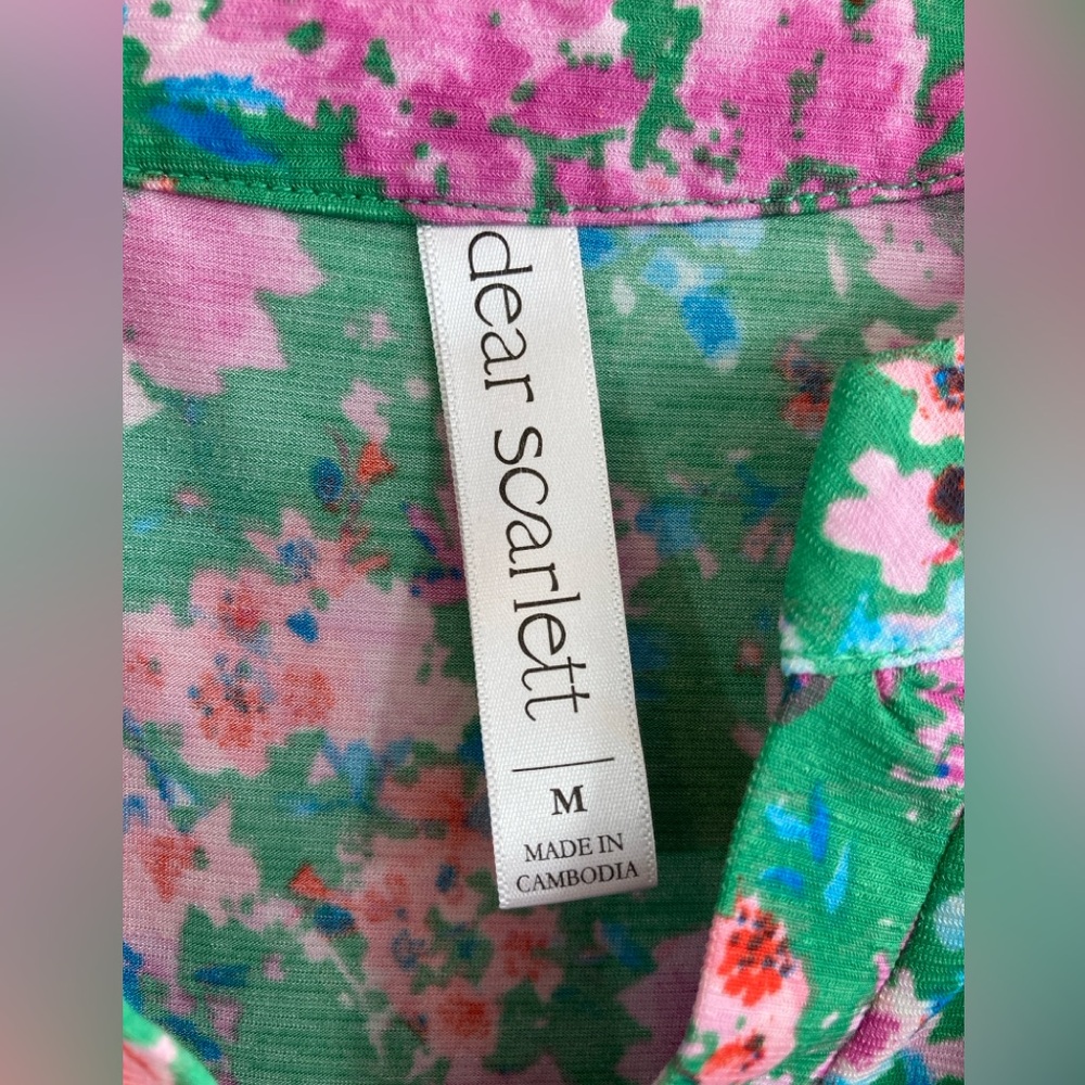 Dear Scarlett Lizzy Blouse in Floral Print Size M - Picture 2 of 9